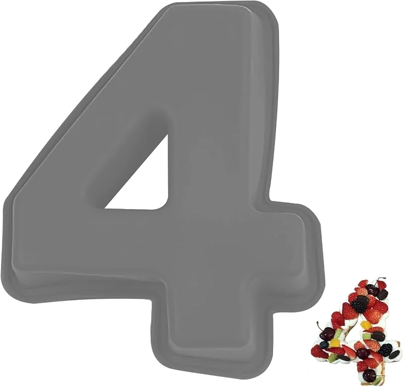 Visita la tienda de YXHZVON YXHZVON Molde de Número para Pastel, Moldes Silicona para Tartas con Número 4, Moldes de Formas Específicas para Tarta para Cumpleaños de Aniversario — Hogar y cocina