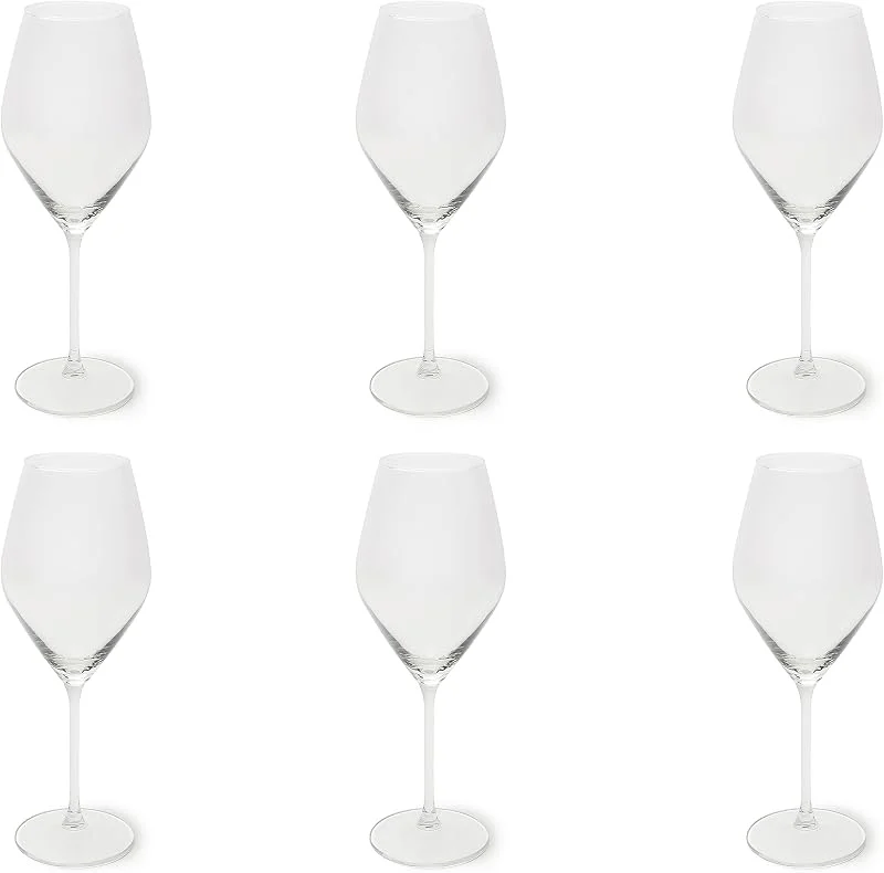 Visita la tienda de Excelsa Excelsa Asti - Juego de 6 copas de vino, transparentes, cristal soplado, capacidad 470 ml. — Vino y mesa festiva