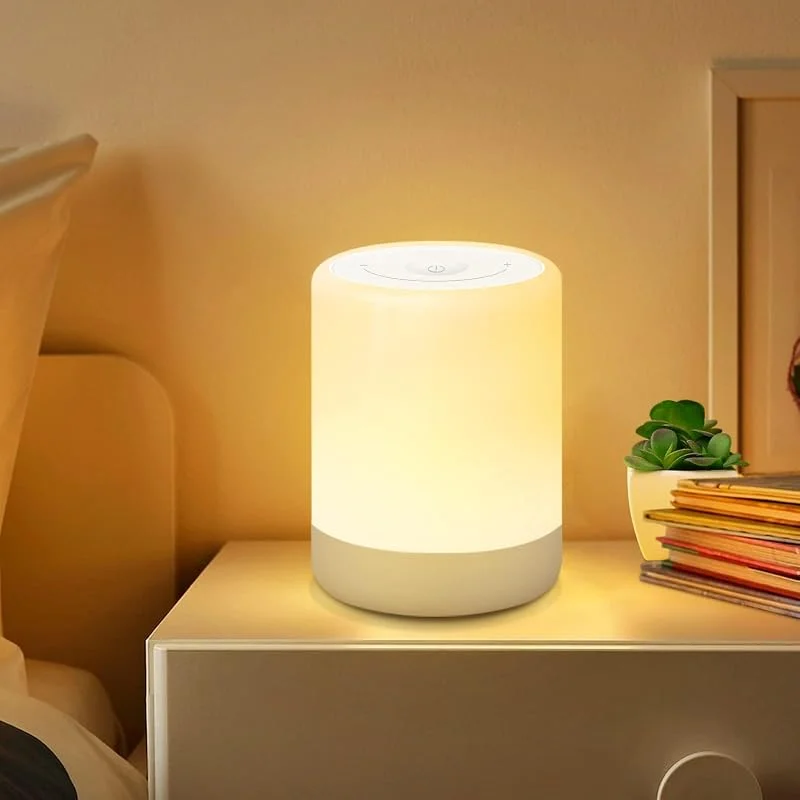 Visita la tienda de SOLIDEE SOLIDEE LED Luz Nocturna Infantil, Lampara Bebe Regulable Táctil Para Dormitorio, Con Modo de Luz Cálida, Siete Modos de Gradiente de Color, Recargable por USB, Regalo Para Niños, Adulto — Luces Navidad