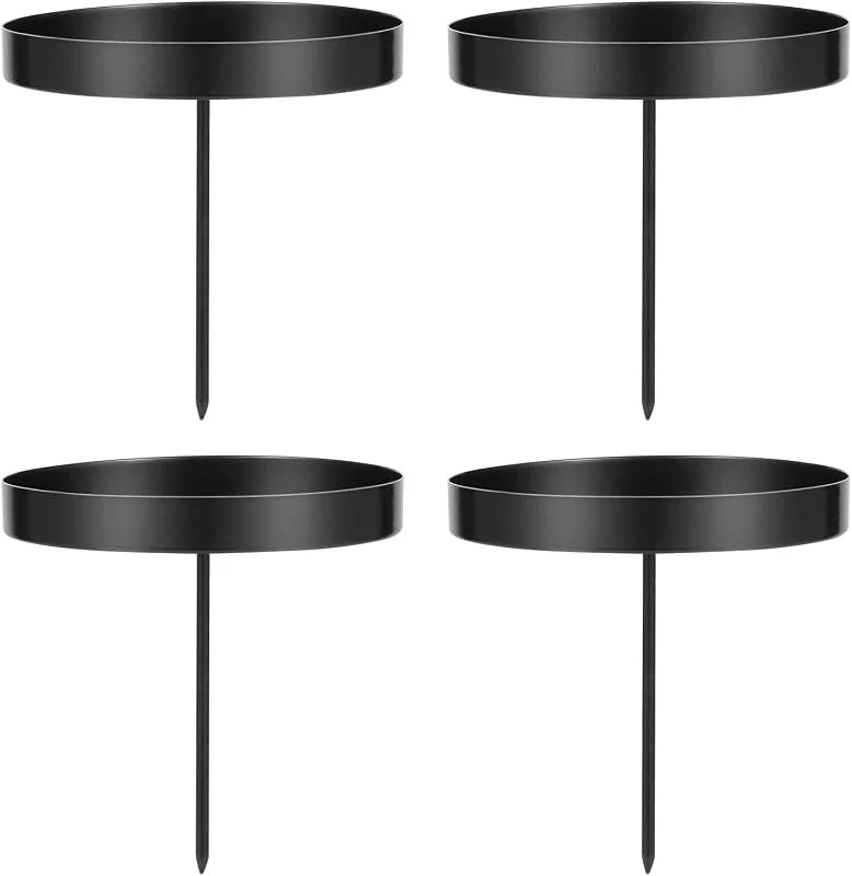 HATOOZE 4 piezas portavelas corona de Adviento negro, 8cm portavelas para corona de Adviento pinchos para velas candelabros portavelas Candle Holder de metal corona de Adviento Navidad decoración — Adviento y mesa