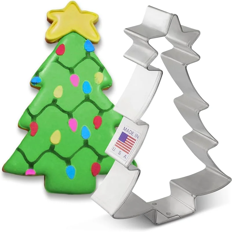 Visita la tienda de Ann Clark Cookie Cutters Ann Clark Cookie Cutters Cortador de galletas árbol de Navidad con estrella - 11, 4 cm — Hogar y cocina