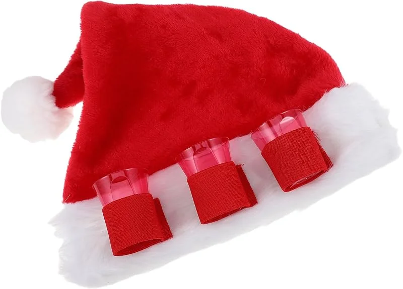 PRETYZOOM Gorro de Papá Noel para Copa, Poliéster, Ajuste Regulable, Fiesta — Ropa Navidad