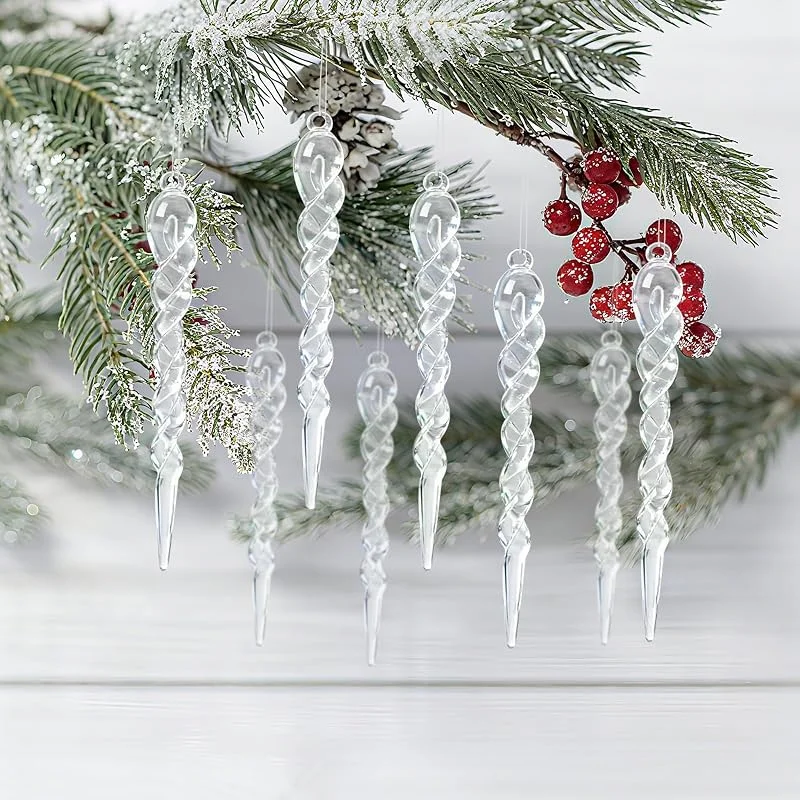 Visita la tienda de pangdapengpeng 24 Piezas Carámbanos Colgantes Árbol de Navidad — Decoracion Navidad