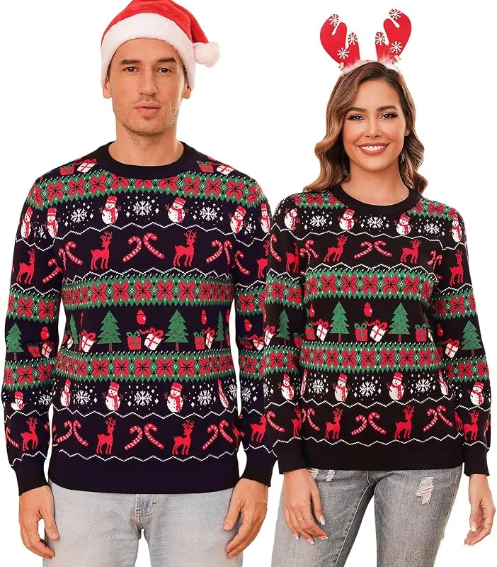 Visita la tienda de Totatuit Totatuit Jersey Navideño Mujer Jersey Navidad Mujer Manga Larga Suéter — Ropa Navidad