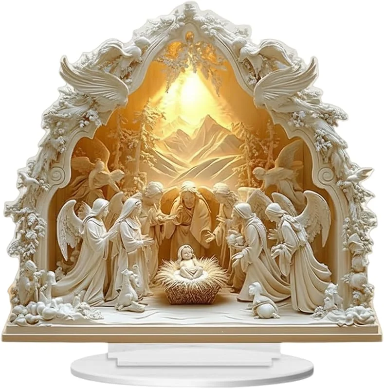 Generisch Belen De Interior 2D Acrílico Religioso — Decoracion Navidad