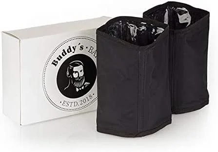 Visita la tienda de Buddy´s Bar Pack de 2 puños de refrigeración, para botellas de hasta 9, 5 cm de diámetro, enfriador de botellas de champán y champán, enfriador de vino, tela de nailon repelente al agua, color negro — Vino y mesa festiva