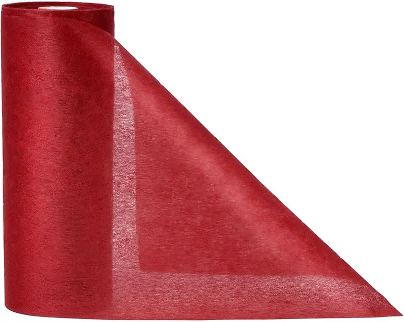 Anstore Camino de mesa rojo, 30 m x 23 cm, rollo de camino de mesa no — Hogar y cocina
