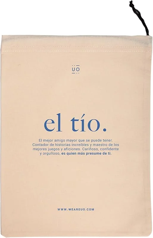 Visita la tienda de UO Bolsa tela regalo "Tío definición", Algodón natural 100%, Tamaño 24 cm x 30 cm, Reutilizable, Ideal para envolver regalos, cierre con cordón. — Envoltorio regalo