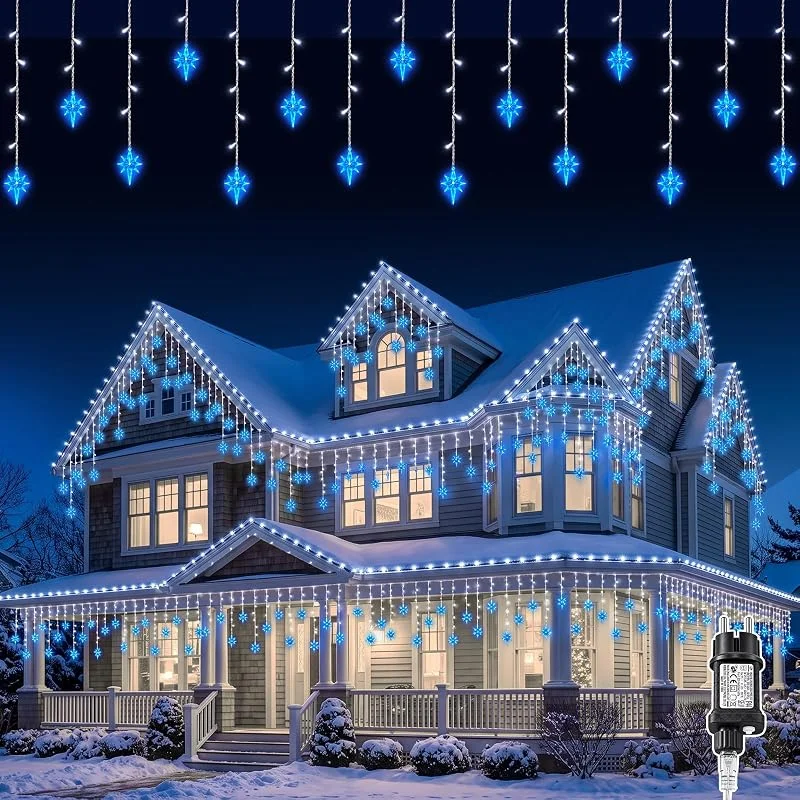 Artrastar Cadena de luces LED cortina de luz de estrellas ventana navideña 6m 120 LED — Decoracion Navidad
