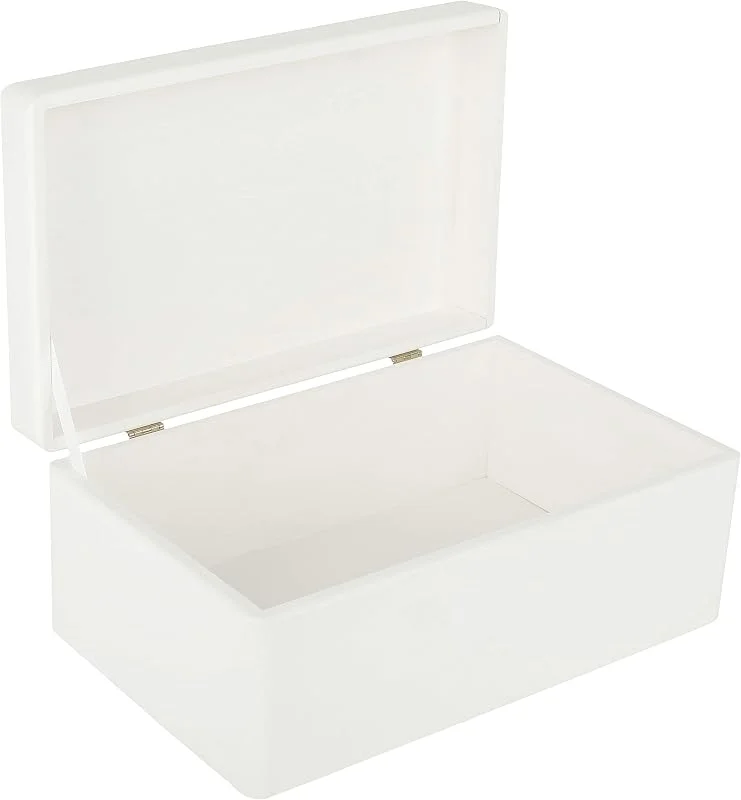 Visita la tienda de Creative DECO Creative Deco Blanca Grande Caja Madera Decorativa Almacenaje 30x20x14 cm — Envoltorio regalo