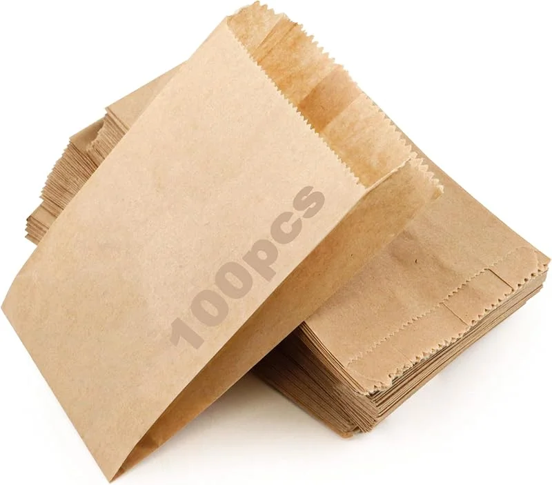 Visita la tienda de RUBY RUBY 100 Bolsas de Papel Kraft Marrón 9x15cm – Bolsas de Pan, Dulces, Bocadillos y Manualidades – Bolsitas Kraft Resistentes y Ecológicas para Tiendas, Fiestas y Regalos — Envoltorio regalo