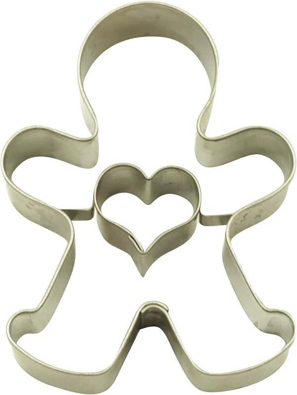 BekkiB Cortador de galletas de jengibre con corazón, tamaño 6, 5 x 5 cm, para hornear pan de jengibre y galletas, apto para lavavajillas - 9519 — Hogar y cocina