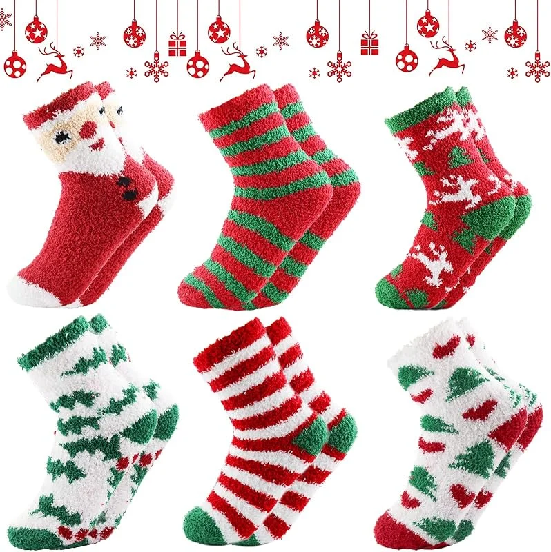 TaimeiMao Calcetines Navidad Mujer, Calcetines Mujer Divertidos, CalCetines MujEr Invierno, Obsequios para Mujeres en Temporada Invierno — Decoracion Navidad