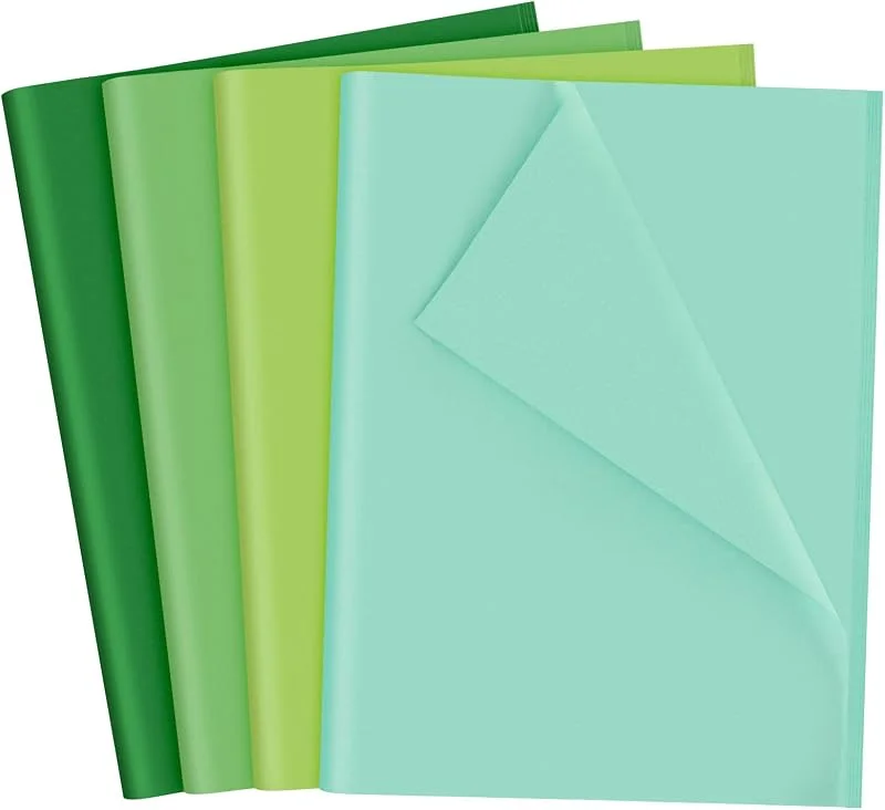 Visita la tienda de NEBURORA NEBURORA 108 hojas de papel de regalo verde, papel de seda multicolor para el día de San Patricio, Navidad, cumpleaños, regalos de boda, embalaje y decoración de fiestas temáticas de primavera — Envoltorio regalo