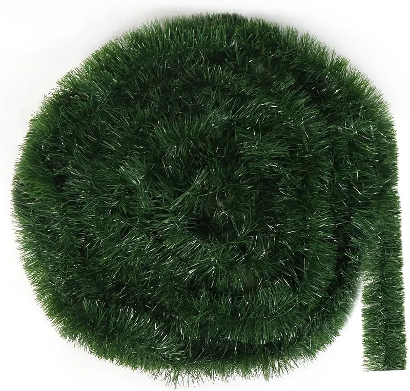 VerLuky Guirnalda Navidad Verde, 10M Guirnaldas Navideña Abeto Artificial para Decoración Navidad Exterior Interior Escalera Chimeneas — Decoracion Navidad