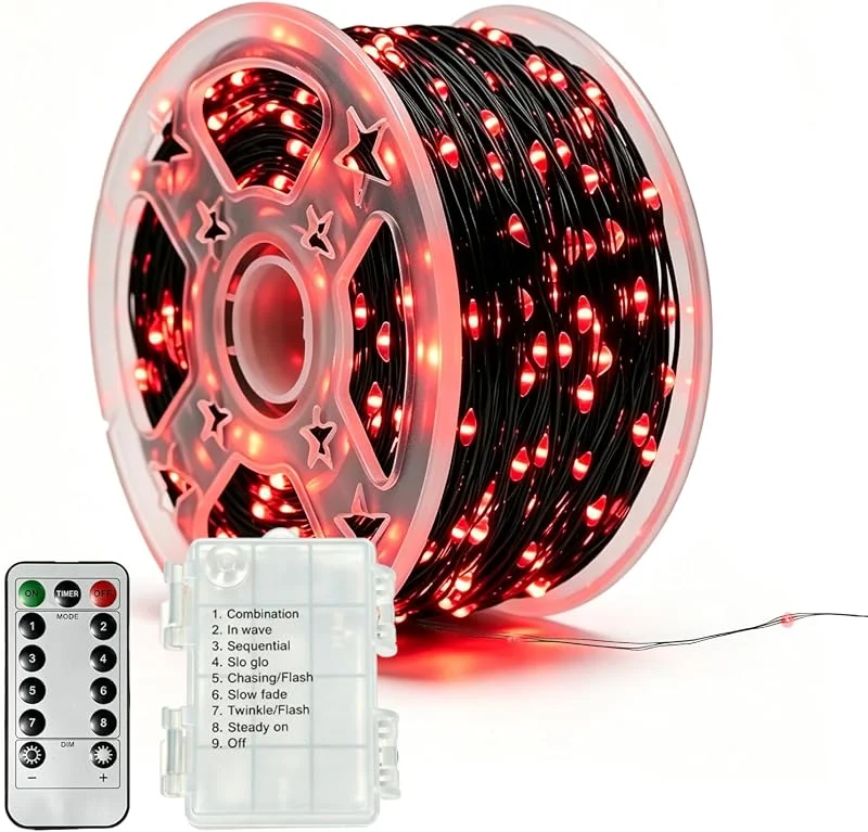 Beafaeur Halloween Guirnalda Luces, 20M 200LED Halloween Guirnaldas de Luces a Pilas — Luces Navidad