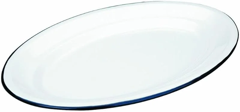 Visita la tienda de IBILI Ibili 903940 - Bandeja ovalada de acero esmaltado vitrificado Blanca 40x27 cm — Hogar y cocina