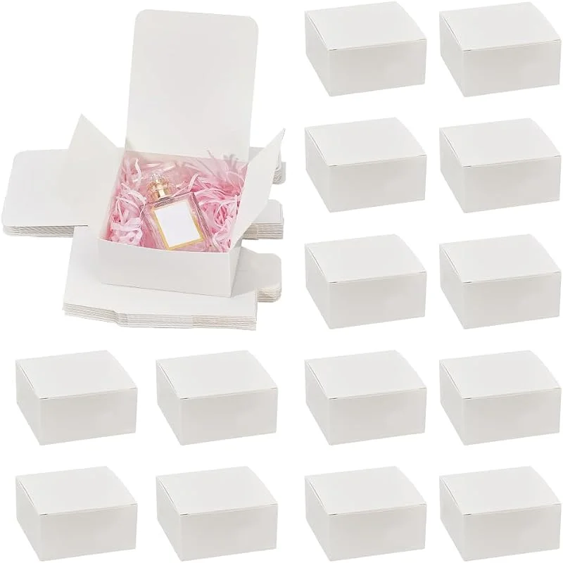 Visita la tienda de NBEADS nbeads 15 Pcs Caja de Papel Plegada, 10x10x5cm Cajas de Cartón de Propuesta de Damas de Honor de Caja de Regalo de Papel Kraft Blanco para la Fiesta de Cumpleaños Nupcial de Navidad — Envoltorio regalo