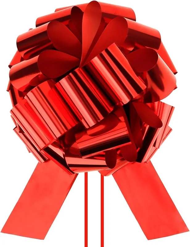 Luktastic Lazos Grandes Para Regalo, Decoración De Lazo, 30cm Rojo, Adornos Para Envolver Regalos, Adecuadas Para Lazos De Regalo En Cumpleaños, Navidad, Canastas, Cajas De Ramo, Bodas, Autos Y Floristería — Envoltorio regalo