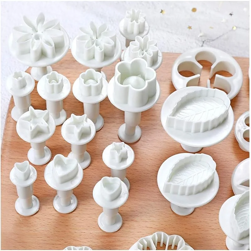 lemgyiamz Juego de Cortadores de Galletas DIY 33 Piezas - Formas de Flores, Mariposas, Estrellas, Corazón y Hojas para Tartas, Hornear y Pasteles — Hogar y cocina