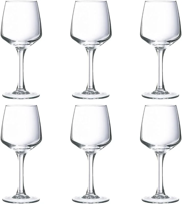 Arcoroc Set de 6 copas de vino Lineal de vidrio 25 cl — Vino y mesa festiva