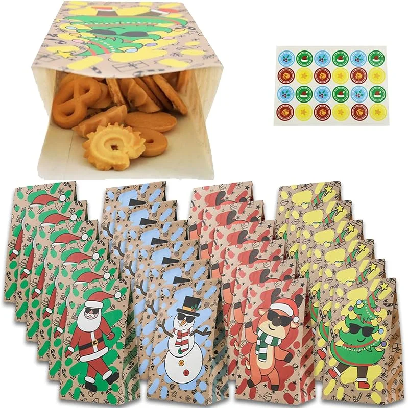 Heucadup bolsas regalo navidad 24 piezas bolsas cumpleaños infantil, bolsa regalo — Envoltorio regalo