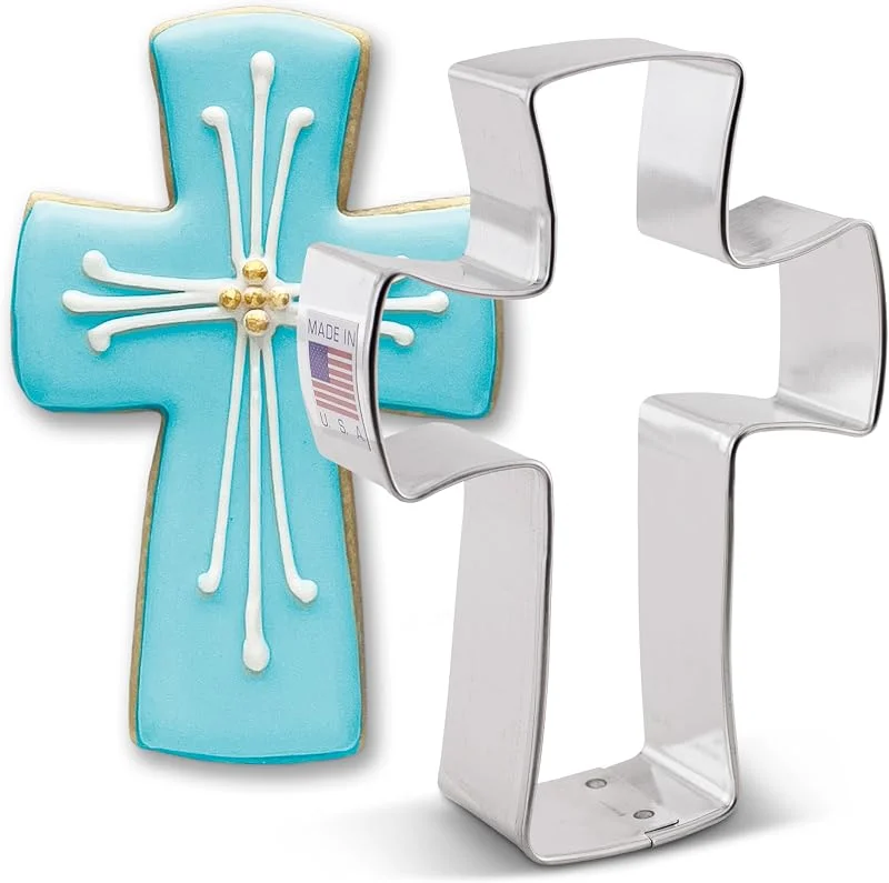 Visita la tienda de Ann Clark Cookie Cutters Ann Clark Cookie Cutters Cortador de galletas cruz cristiana - 11, 5 cm - Acero fabricado en EE. UU. — Hogar y cocina