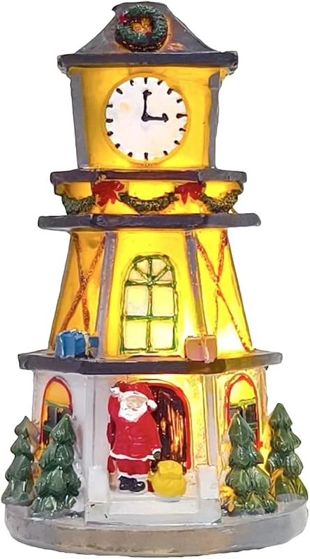 Zqkimzi Pueblo navideño iluminado Pueblo festivo luminoso — Decoracion Navidad
