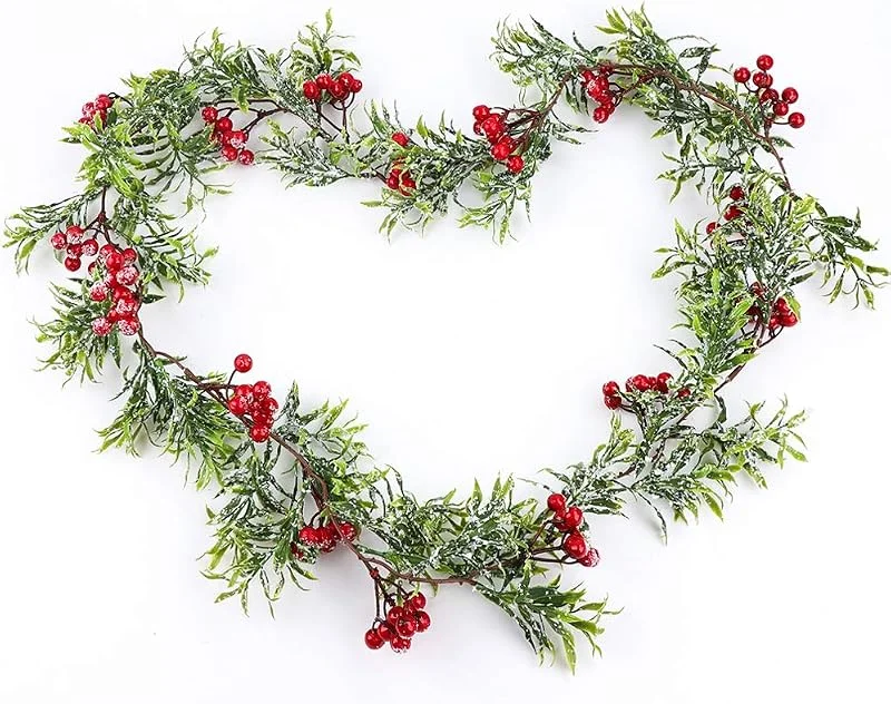 Gukasxi Guirnalda Navideña de Pino Artificial 1, 8 m - Decoración de Abeto Artística para Chimeneas, Escaleras y Árboles de Navidad — Decoracion Navidad
