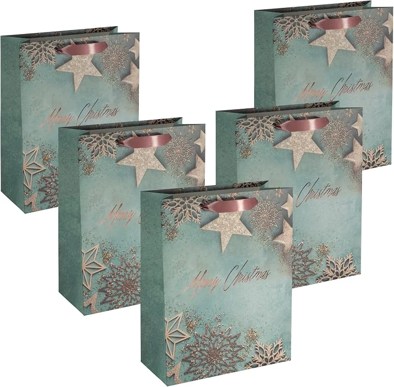 Visita la tienda de Sigel SIGEL Bolsa de regalo navideña 26 x 33 cm - 5 unidades — Envoltorio regalo