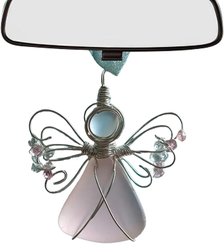 Decoraciones acrílicas 2D, Adorno de árbol de cristal de mar, adorno de ángel de árbol de Navidad, para vacaciones, interior, pared, ventana, espejo retrovisor de coche — Decoracion Navidad