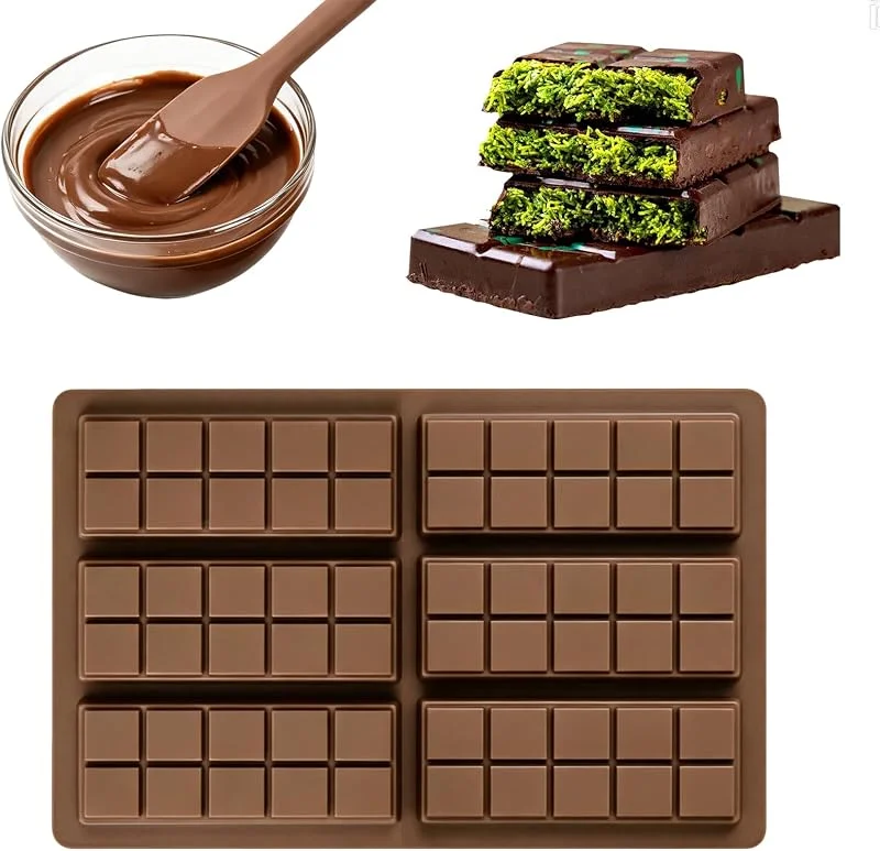 FinalCool Molde de Chocolate Rectangular de Silicona para 6 Platos — Hogar y cocina