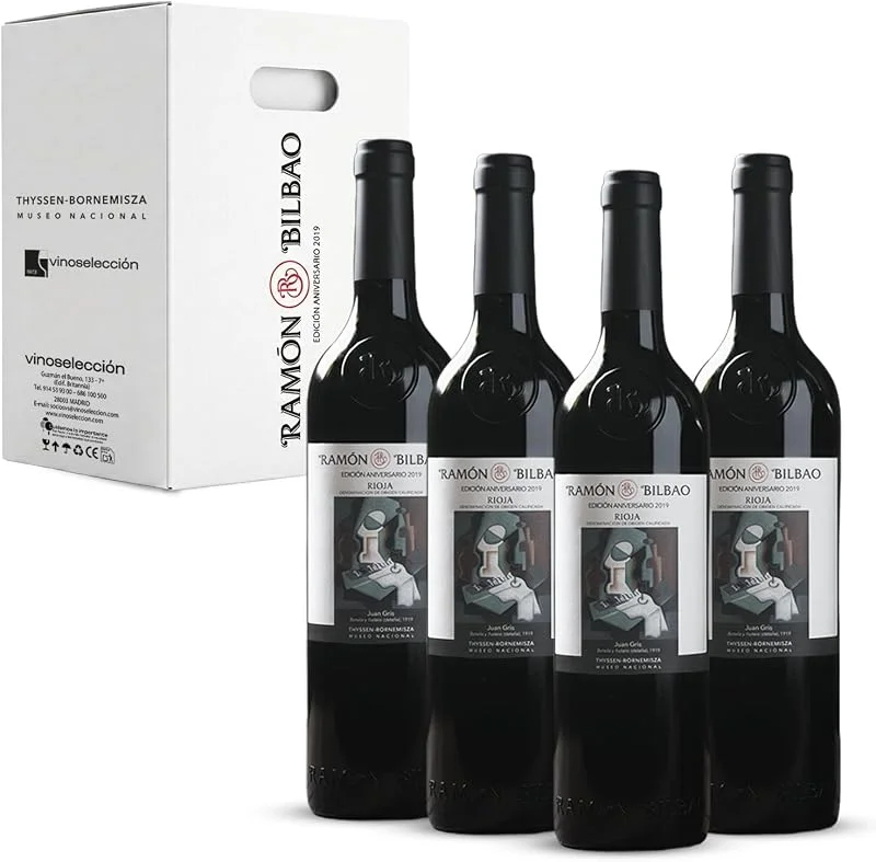 Visita la tienda de VINOSELECCION Ramón Bilbao Edición Aniversario 2019 D.O.Ca. Rioja 4 Botellas x 75 cl — Vino y mesa festiva