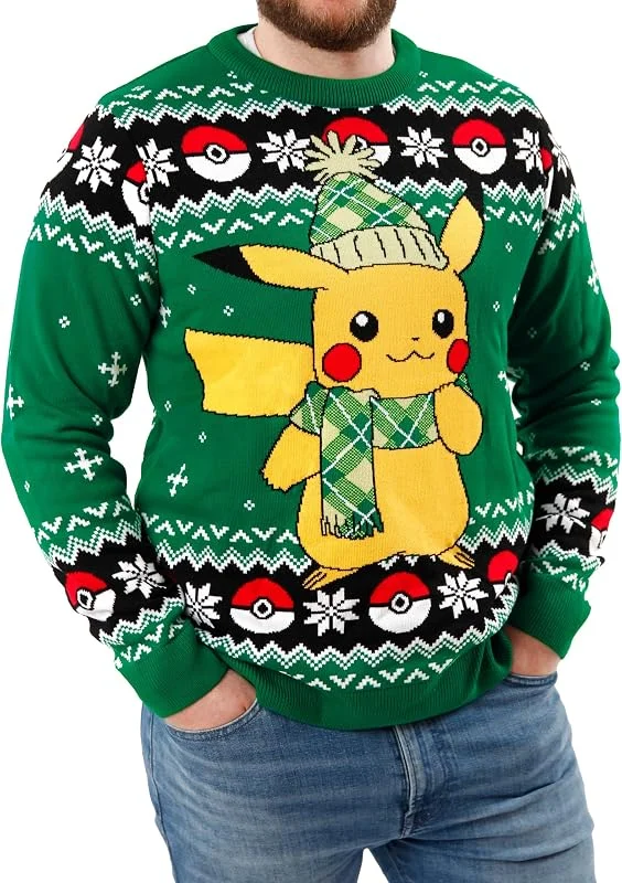 Visita la tienda de Pokémon Pokémon Jersey De Navidad Hombre, Pikachu Sueter Navideños, Sueter De Navidad — Ropa Navidad