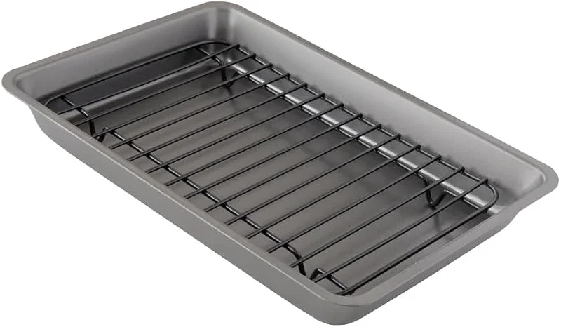 Chef Pomodoro Bandeja de Horno Pequeña con Rejilla, 28, 5x19, 5cm — Hogar y cocina