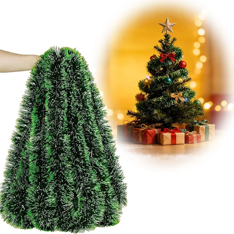 SongBuydn Guirnalda de Navidad, 6 unidades, 2 m, guirnalda verde, decoración de Navidad al aire libre, guirnalda verde abeto para ventana, puerta, salón, balcón — Decoracion Navidad