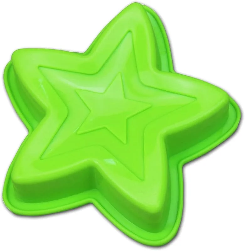 WishesMar Moldes de Silicone para Tartas Forma de Ranura de Estrella Pentagrama - Antiadherente Molde de Forma Especial para Repostería, Pan, Bizcocho, Gelatina Grande, Hornear — Hogar y cocina