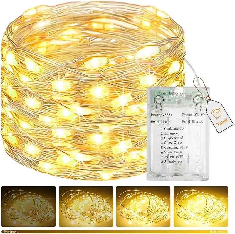 Visita la tienda de btfarm btfarm 1 cadena de 5 m con 50 luces LED, batería con temporizador, cadena — Luces Navidad