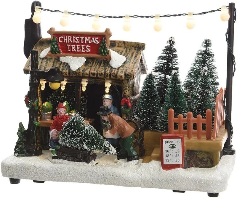 EDM PUEBLO NAVIDEÑO LED 3XAA 18X10, 5X14, 2CM — Decoracion Navidad