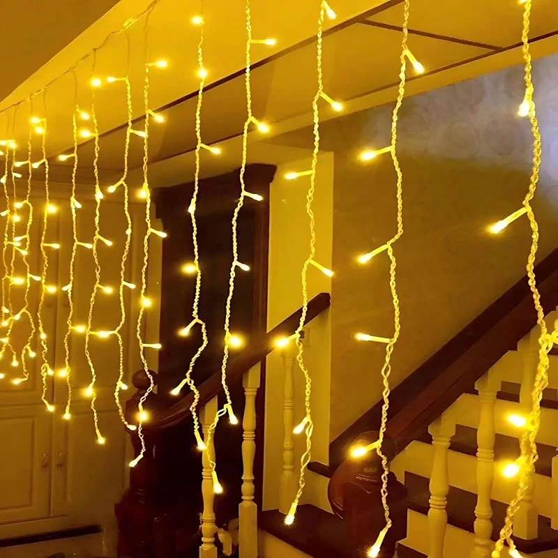 MUSUNIA cortina luminosa interior cadena de luces USB 1X1M 100led cortina — Luces Navidad