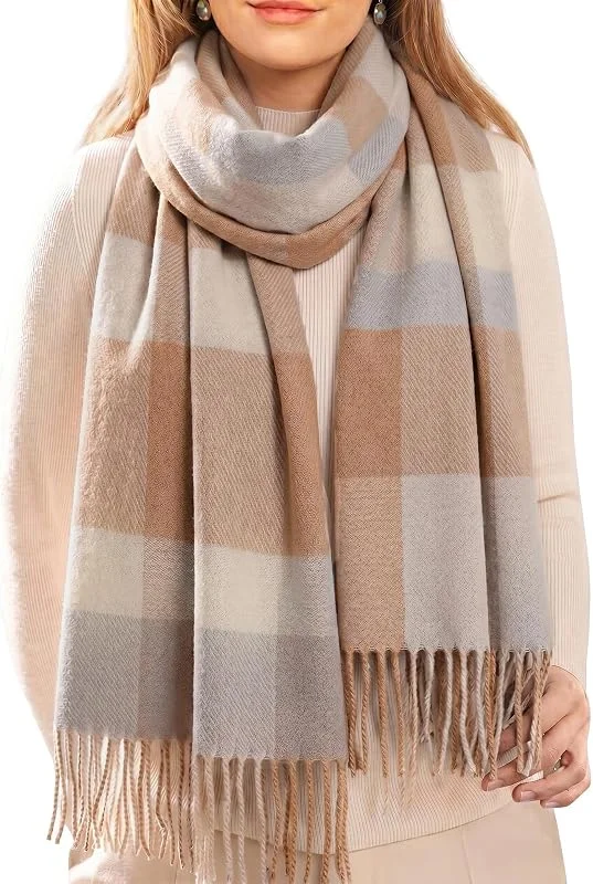 Visita la tienda de HEEKPEK HEEKPEK Bufanda Mujer Hombre Invierno Tartán, Tacto Cachemir 60 × 200 cm — Ropa Navidad