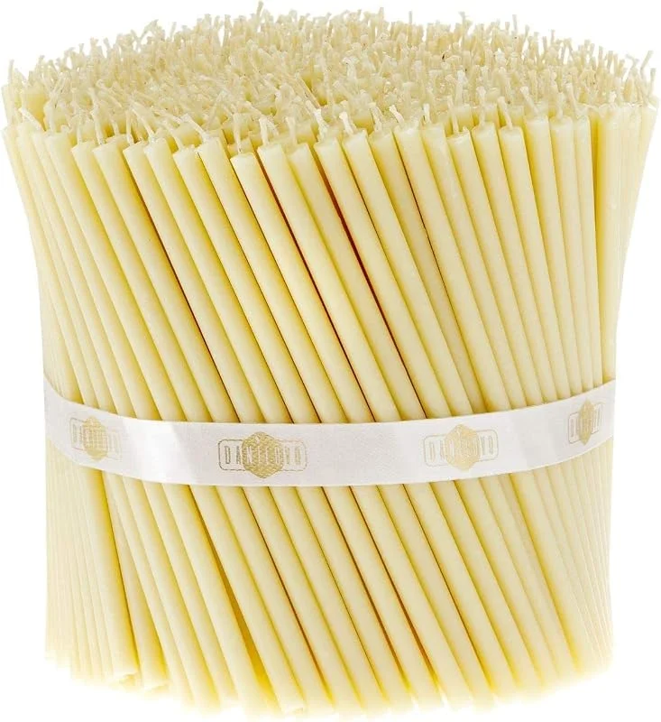 Visita la tienda de Danilovo Danilovo 200 velas blancas de cera de abeja – Velas ortopédicas para oración, rituales, decoración de mesa de boda – no tóxicas, sin hollín – antigoteo, N140, altura: 15 cm, diámetro: 5 mm — Cena a la luz de velas