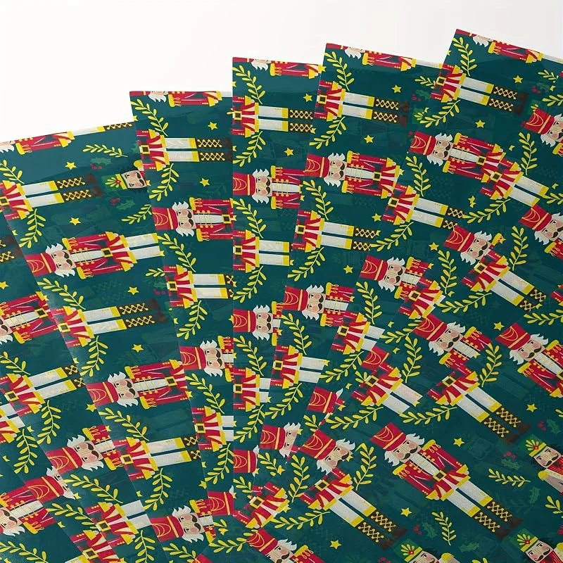 Visita la tienda de RUSPEPA RUSPEPA Papel, de seda navideño 20 Sheets 50x35cm Patrón, de soldados cascanueces Papel, de regalo decorativo, para fiesta, de Navidad Ramo Envoltura, de flores Bolsa, de regalo Relleno Suministros — Envoltorio regalo