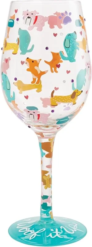 Enesco Lolita Woof It Up - Copa de vino — Vino y mesa festiva