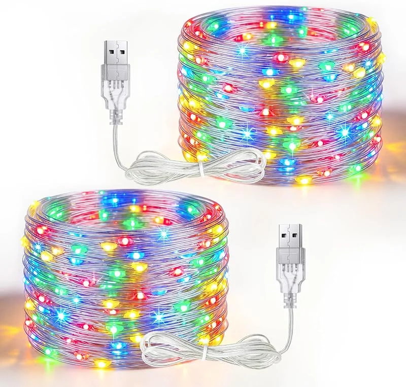 Visita la tienda de btfarm btfarm 2 Piezas Luces Navidad USB, 5M 50 LED Guirnalda Luces Interior