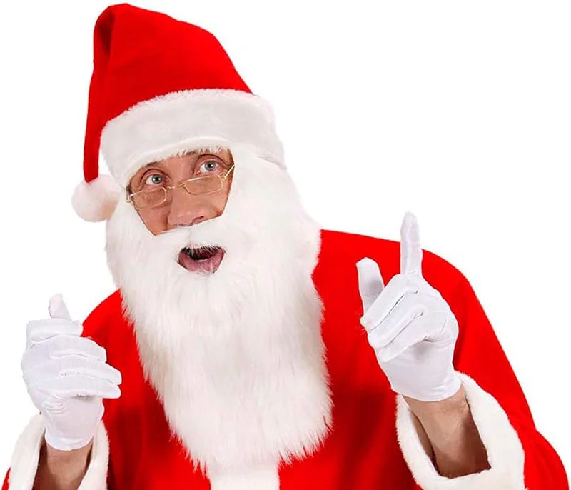 W WIDMANN MILANO Party Fashion - Gorro de Papá Noel con barba — Ropa Navidad