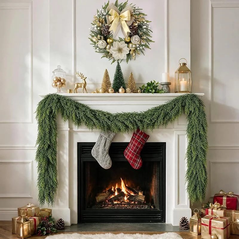 Zavothy Guirnalda Navideña de Cedro Artificial 1.8 m – Colgante Decorativa — Decoracion Navidad
