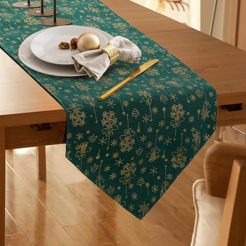 Visita la tienda de Dremisland Dremisland Camino de Mesa Arpillera y árbol Algodón Copo de Nieve Camino de Mesa Café Tocador Bufandas Ropa deMesa para Hogar Mantel de Mesa Decoración de Mesa Comedor(30x180cm, Verde) — Hogar y cocina