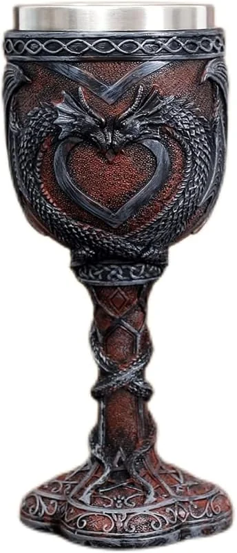 PEKJDS Game of Thron - Copas de vino tinto para cóctel, rústico, gótico, pirata, retro, vintage, bar, festival, copa de vino (F) — Vino y mesa festiva