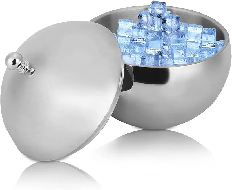Cyrank 2L cubitera, cubiteras para botellas, fiesta con barril de hielo con cubierta, barril de hielo con aislamiento térmico envases de cóctel de whisky con champaña con hielo — Vino y mesa festiva